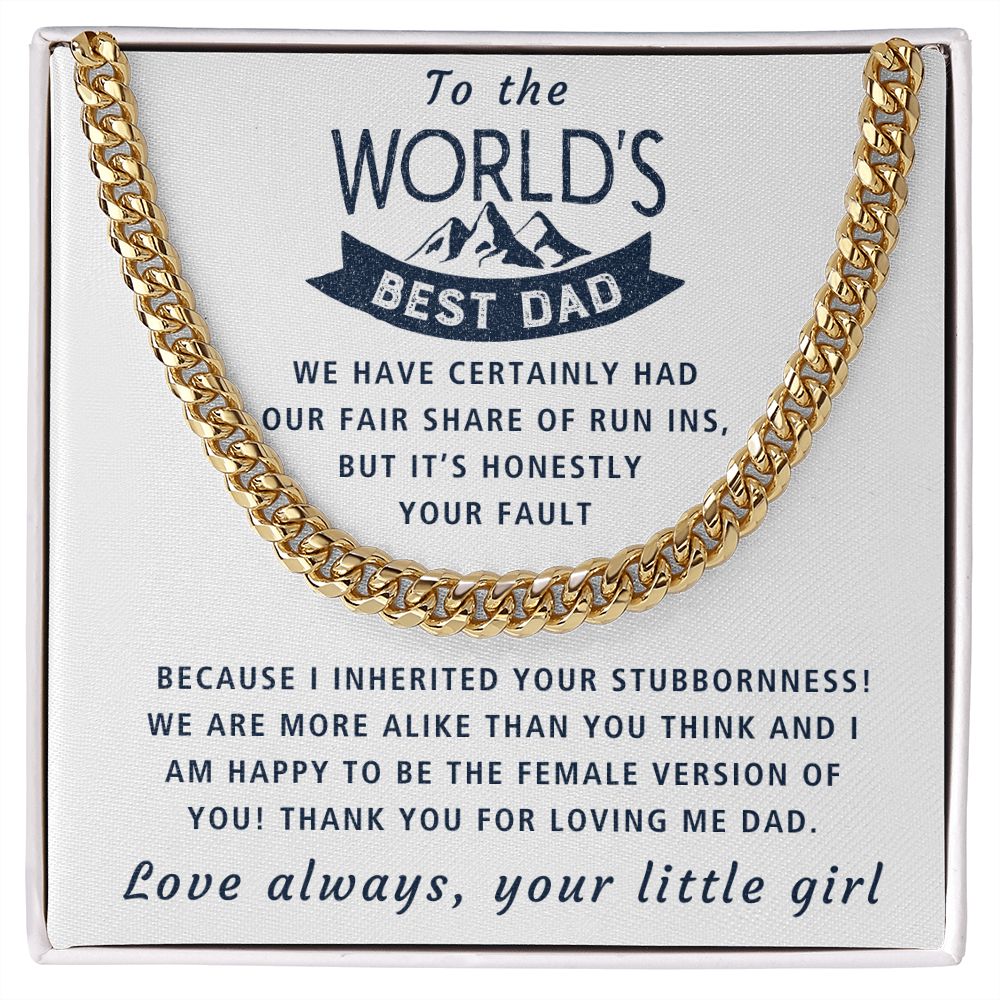 Female Version Of You - Length Adjustable Cuban Link Chain For Dad