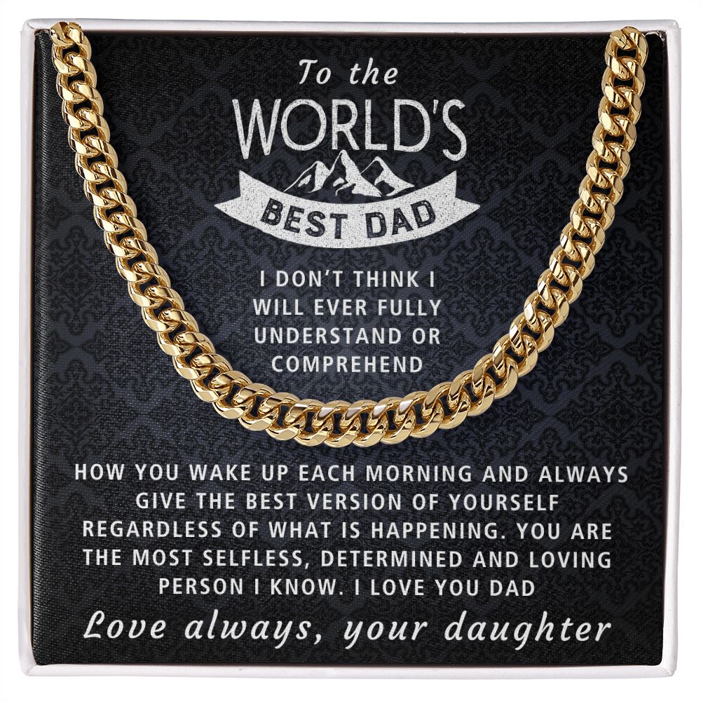 Most Selfless - Length Adjustable Cuban Link Chain For Dad