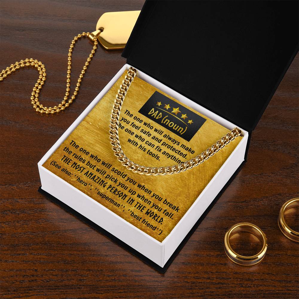 The One - Length - Adjustable Cuban Link Chain For Dad
