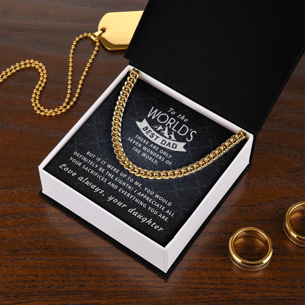 Eighth Wonder - Length Adjustable Cuban Link Chain For Dad