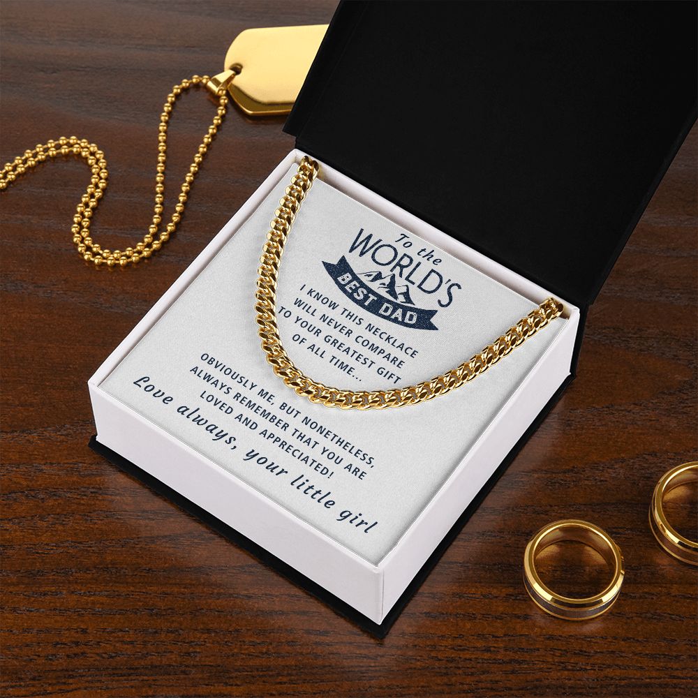 Your Greatest Gift - Length Adjustable Cuban Link Chain For Dad