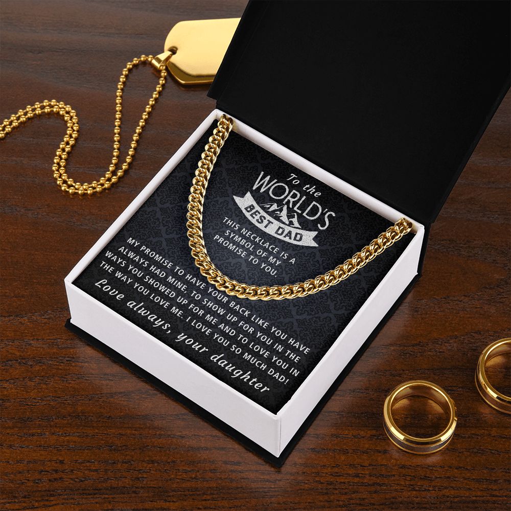 My Promise To You - Length Adjustable Cuban Link Chain For Dad