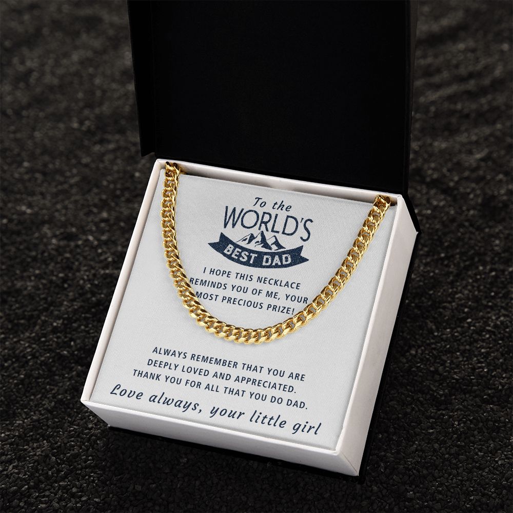 Your Most Precious Prize - Length Adjustable Cuban Link Chain For Dad