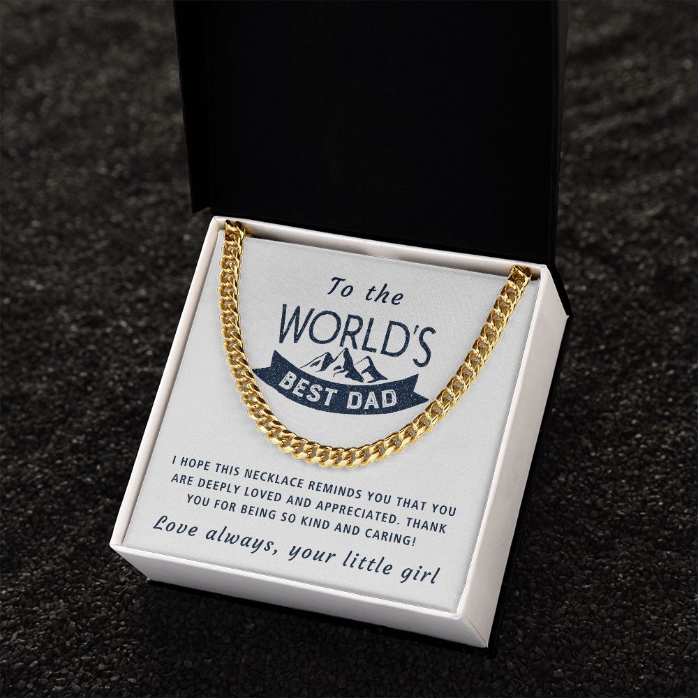 Deeply Loved And Appreciated - Length Adjustable Cuban Link Chain For Dad
