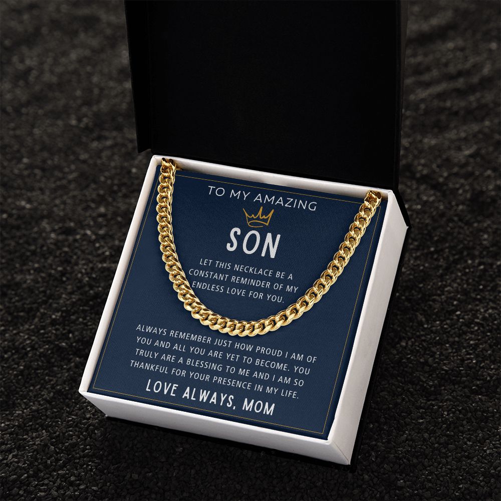 Endless Love - Length Adjustable Cuban Link Chain For Son