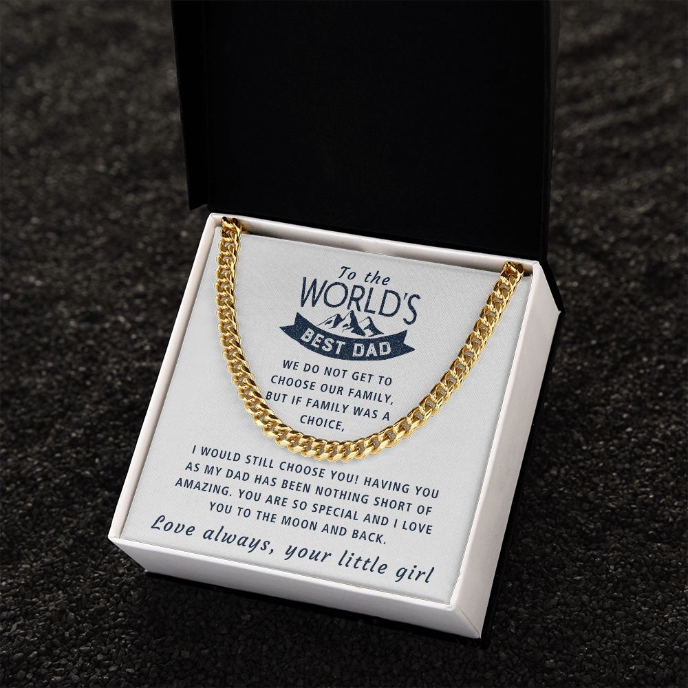 Nothing Short Of Amazing - Length Adjustable Cuban Link Chain For Dad