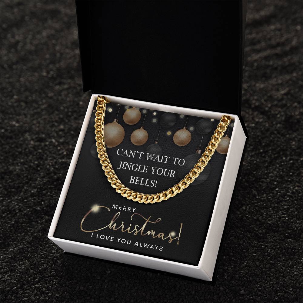 Jingle Your Bells - Length-Adjustable Cuban Link Chain For Your Man For Christmas
