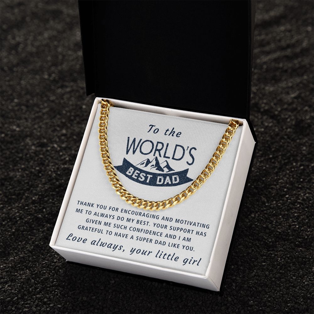 A Super Dad Like You - Length Adjustable Cuban Link Chain For Dad