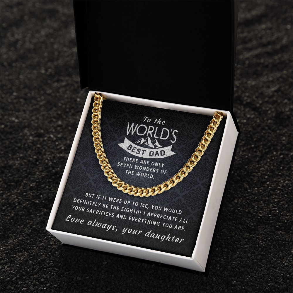 Eighth Wonder - Length Adjustable Cuban Link Chain For Dad