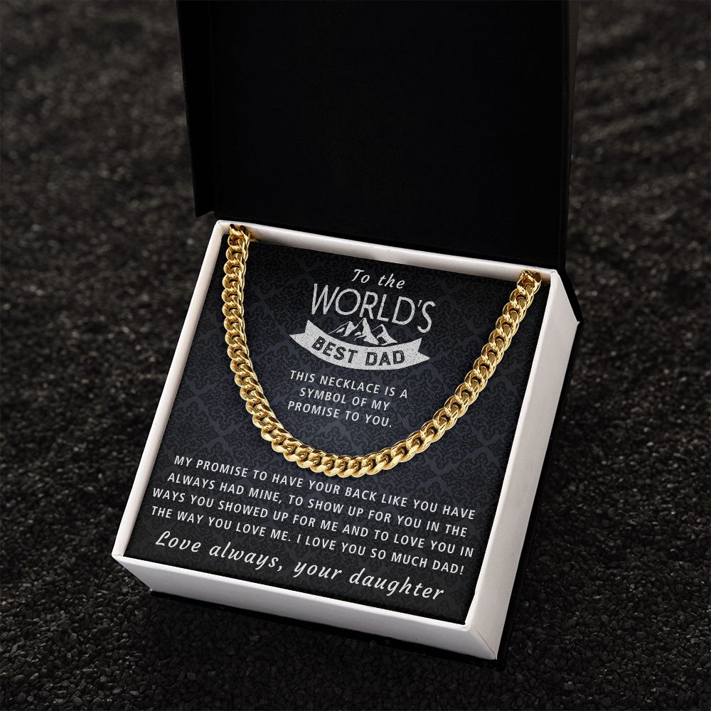 My Promise To You - Length Adjustable Cuban Link Chain For Dad