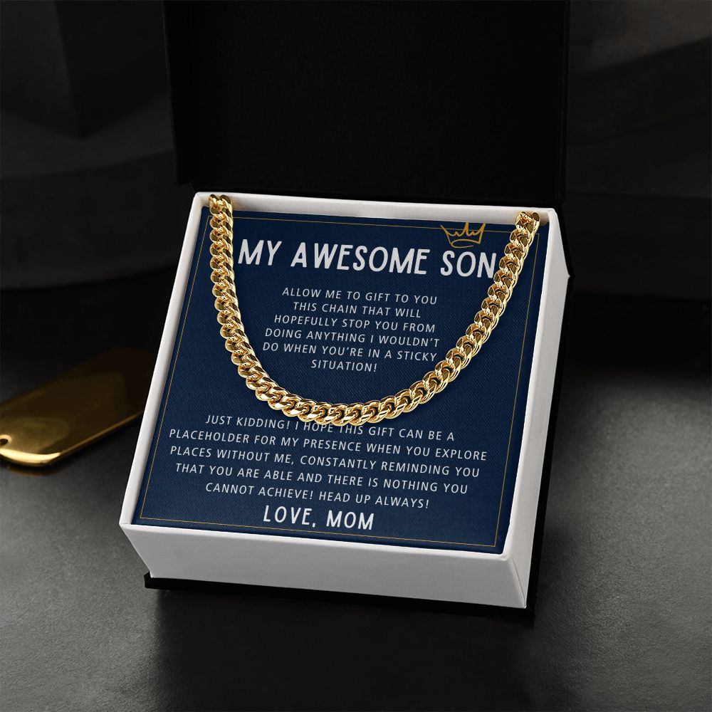 Nothing You Cannot Achieve - Length Adjustable Cuban Link Chain For Son