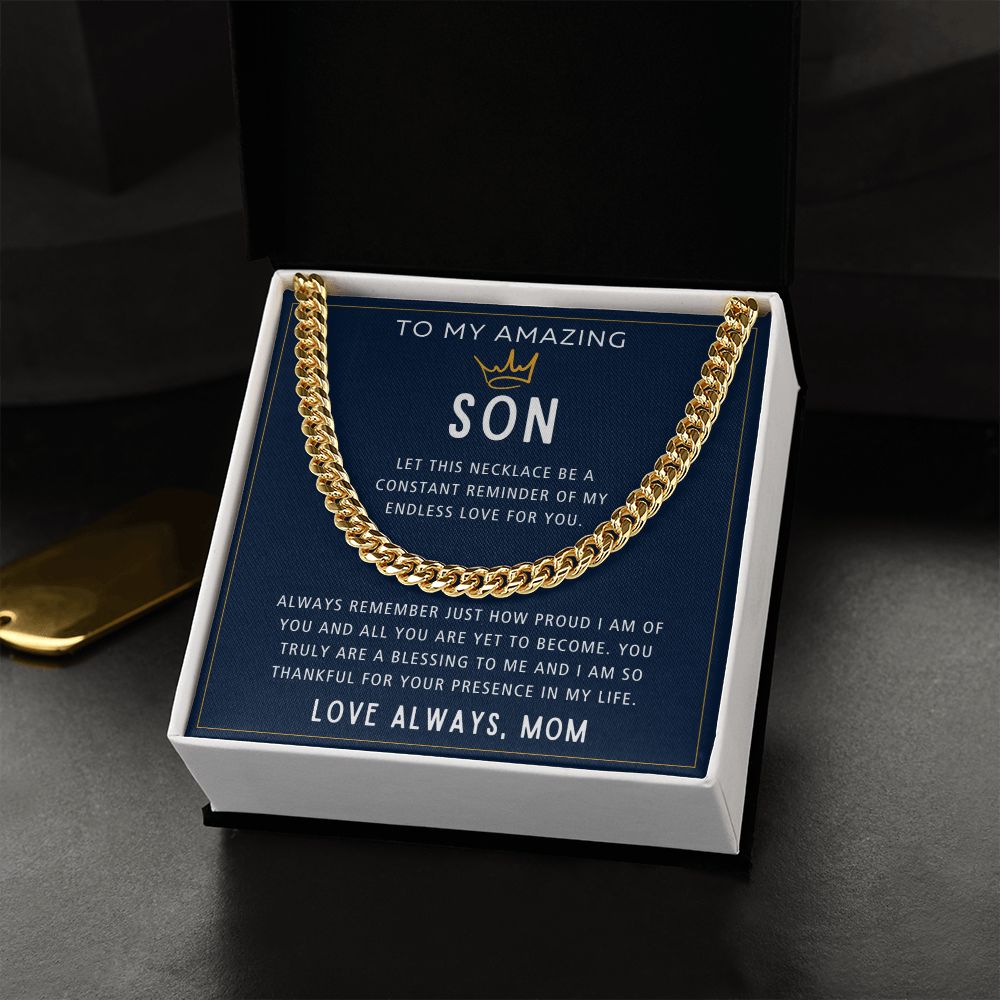 Endless Love - Length Adjustable Cuban Link Chain For Son