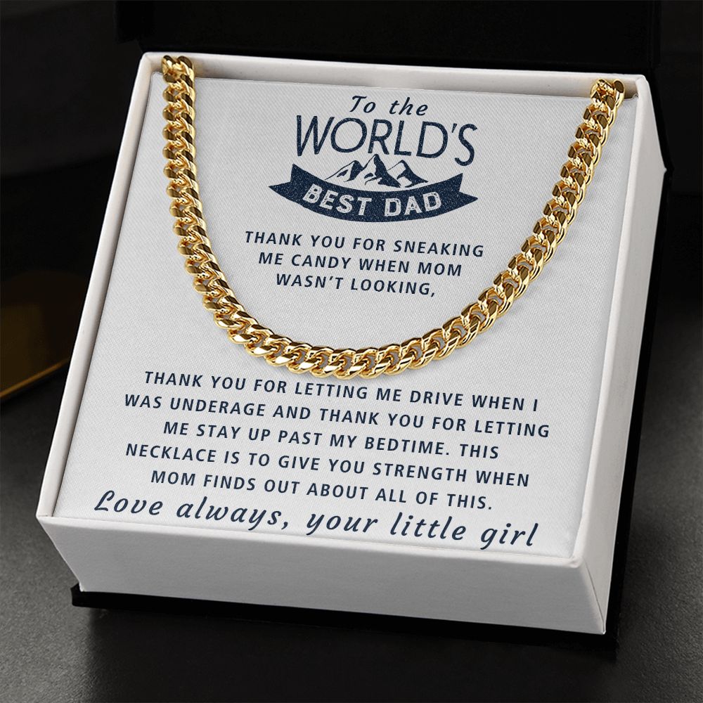 When Mom Finds Out - Length Adjustable Cuban Link Chain For Dad