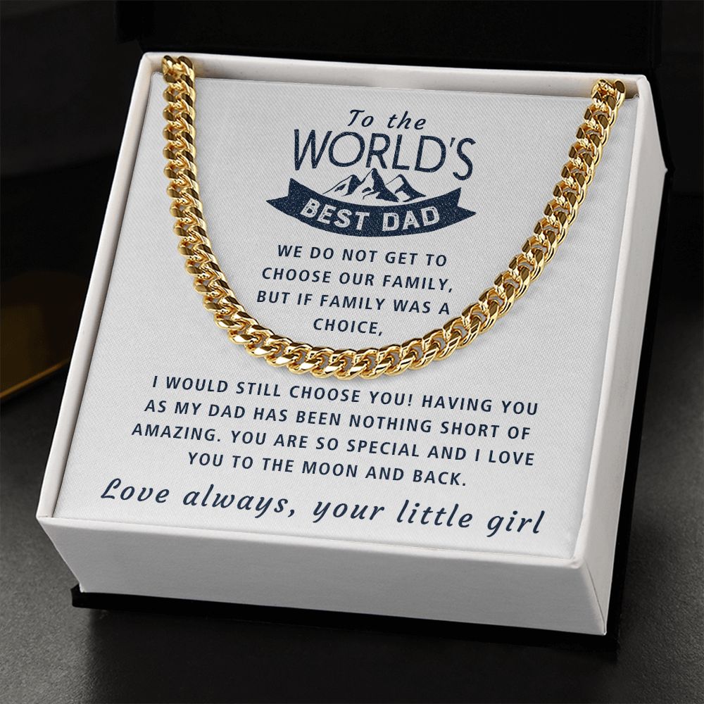 Nothing Short Of Amazing - Length Adjustable Cuban Link Chain For Dad