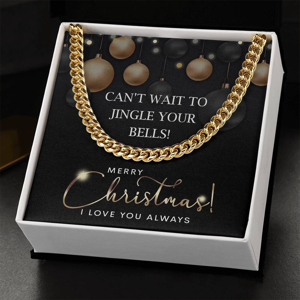 Jingle Your Bells - Length-Adjustable Cuban Link Chain For Your Man For Christmas