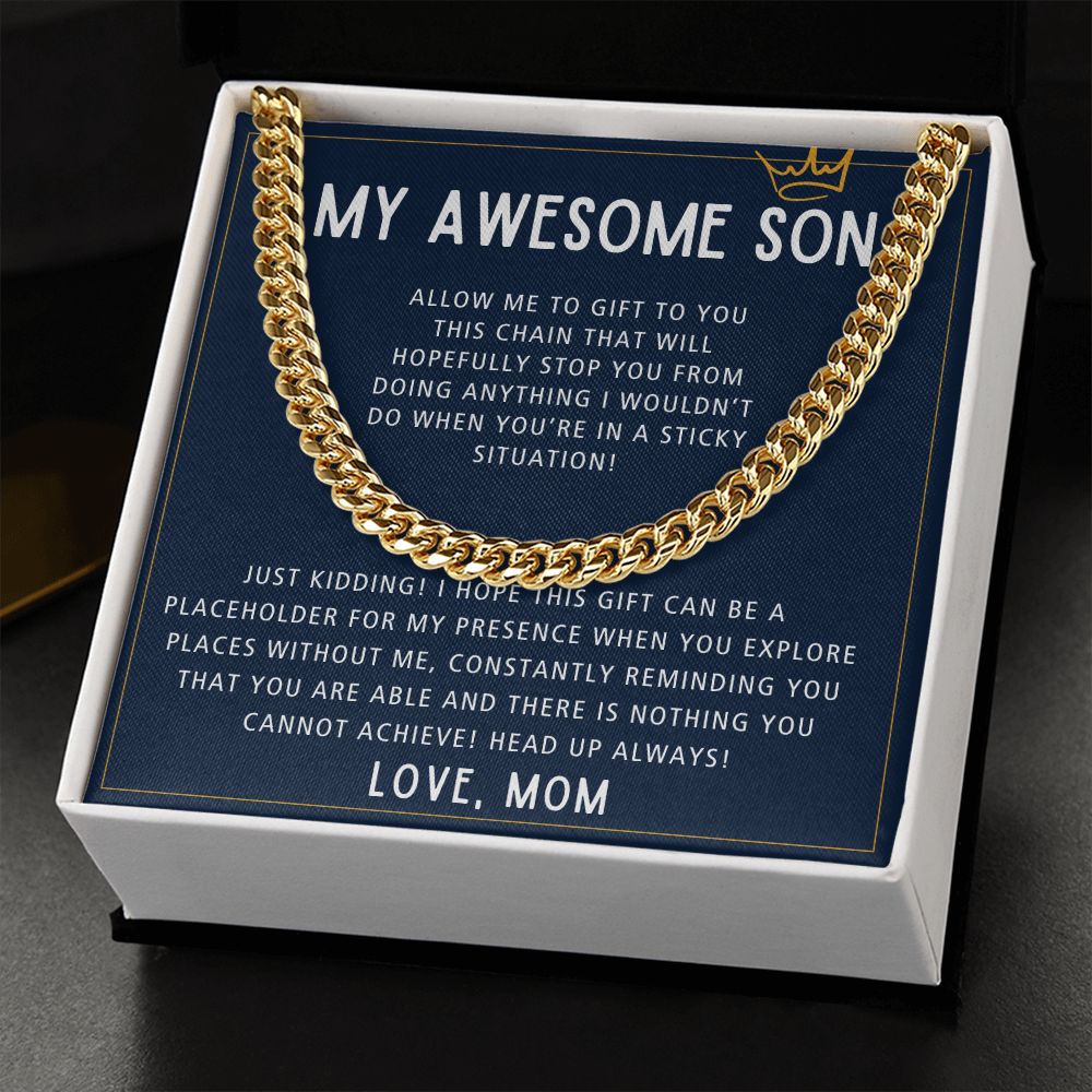 Nothing You Cannot Achieve - Length Adjustable Cuban Link Chain For Son