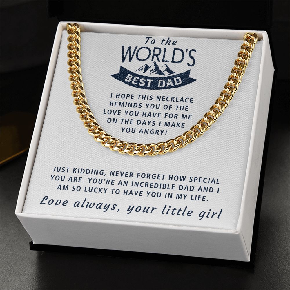 The Love You Have For Me - Length Adjustable Cuban Link Chain For Dad