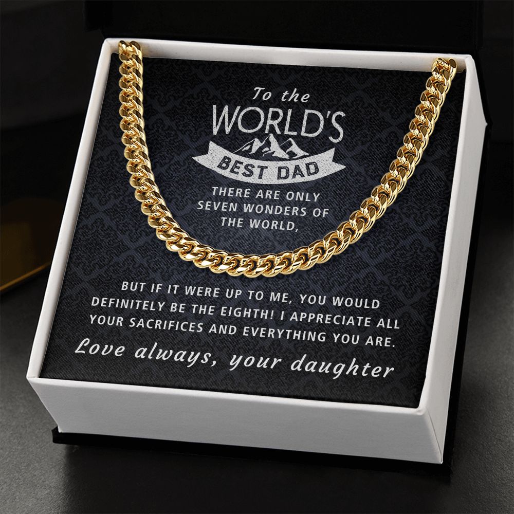 Eighth Wonder - Length Adjustable Cuban Link Chain For Dad