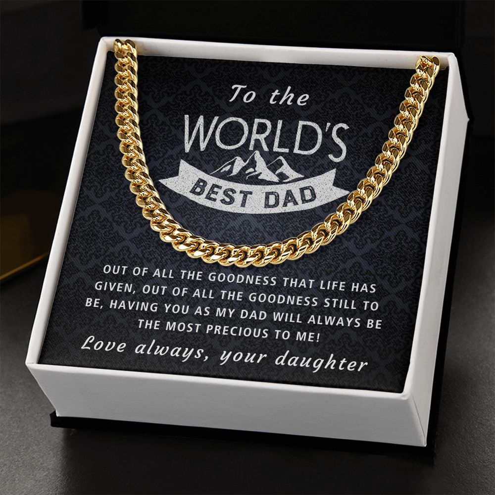 The Most Precious - Length Adjustable Cuban Link Chain For Dad