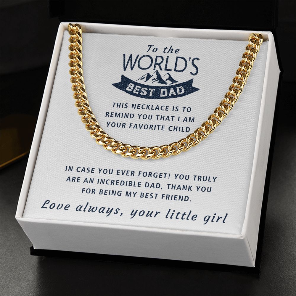 Your Favorite Child - Length Adjustable Cuban Link Chain For Dad