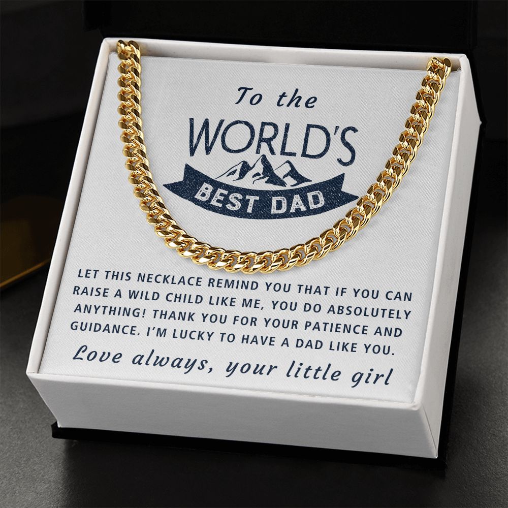 Your Patience And Guidance - Length Adjustable Cuban Link Chain For Dad