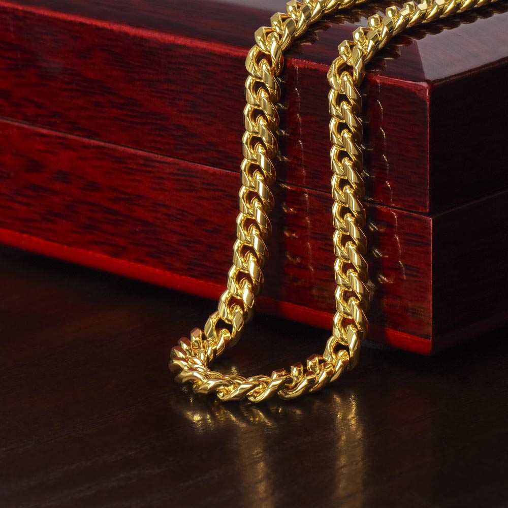 For All That You Do - Length Adjustable Cuban Link Chain For Dad