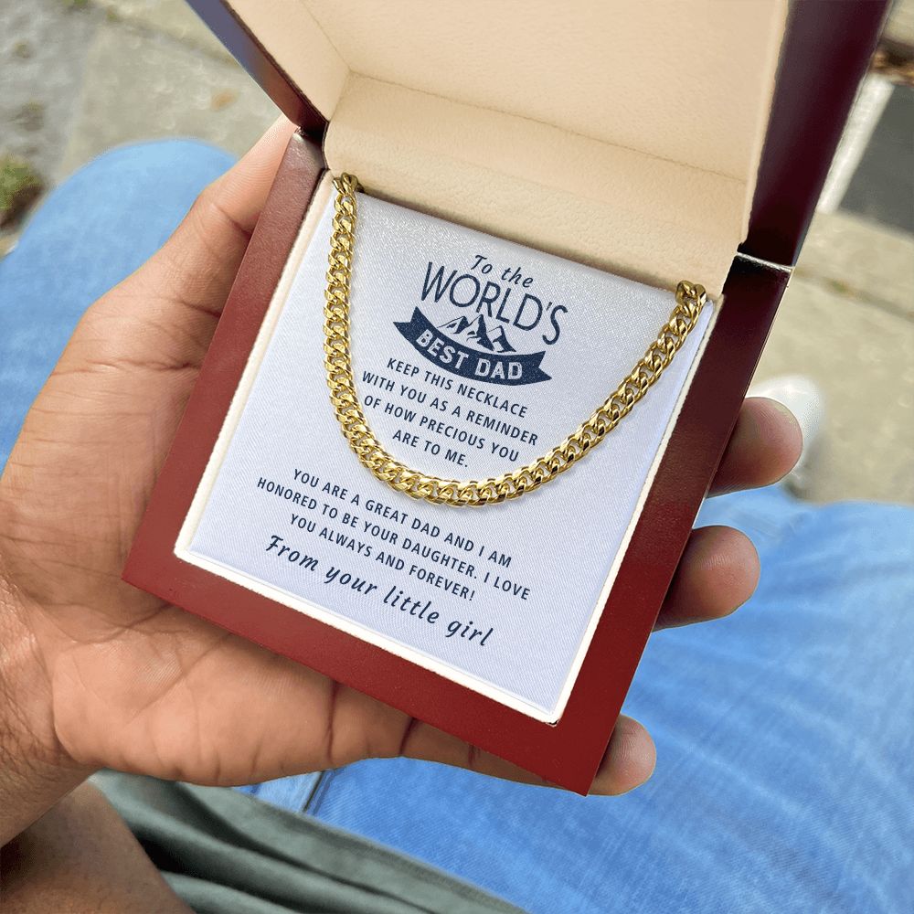 Precious - Length Adjustable Cuban Link Chain For Dad