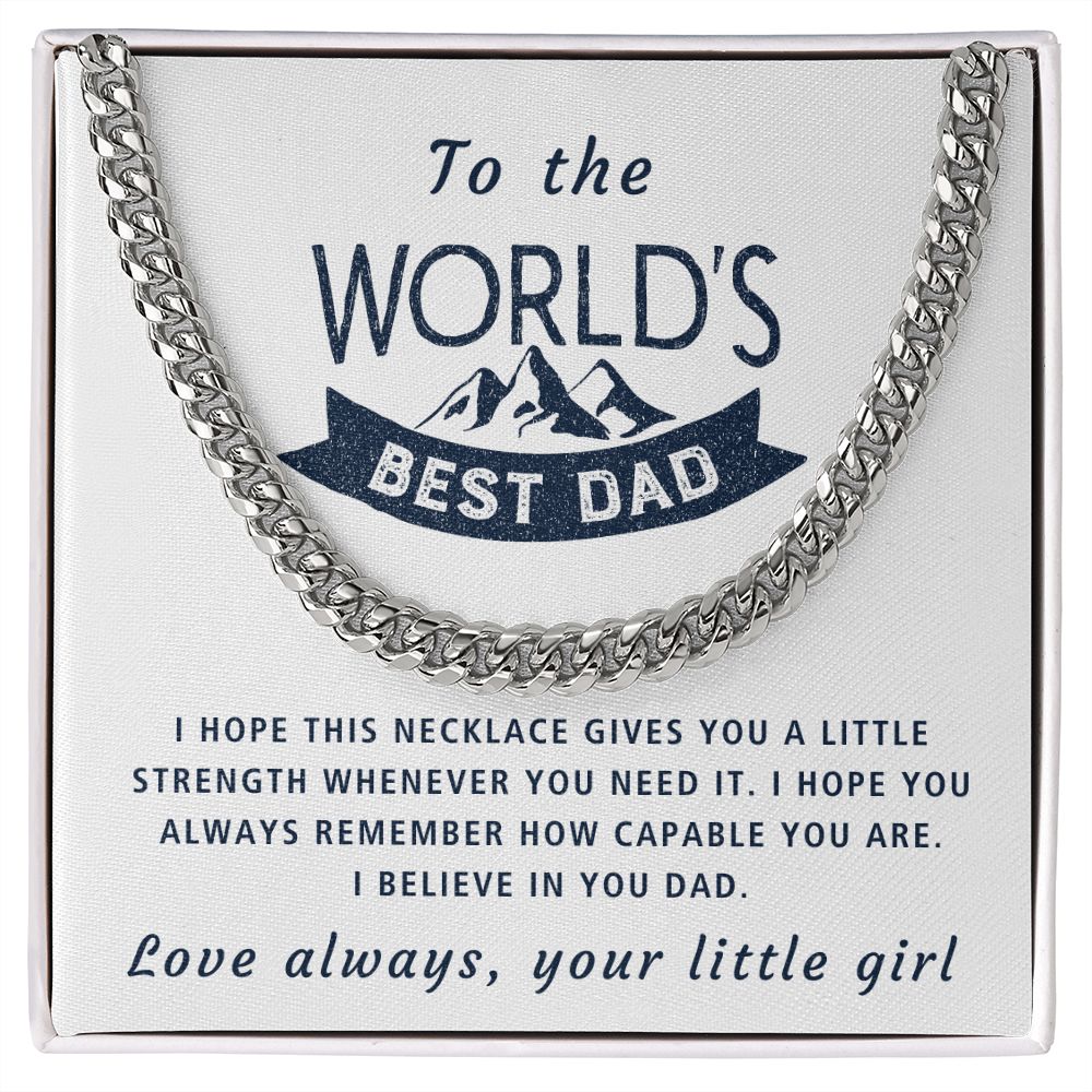 Whenever You Need It - Length Adjustable Cuban Link Chain For Dad