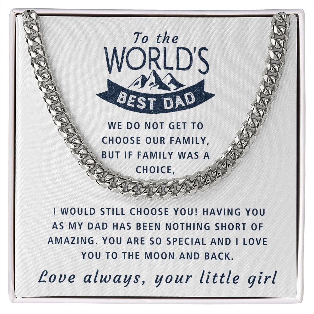 Nothing Short Of Amazing - Length Adjustable Cuban Link Chain For Dad