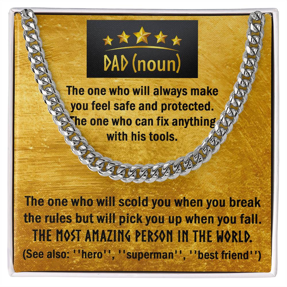 The One - Length - Adjustable Cuban Link Chain For Dad