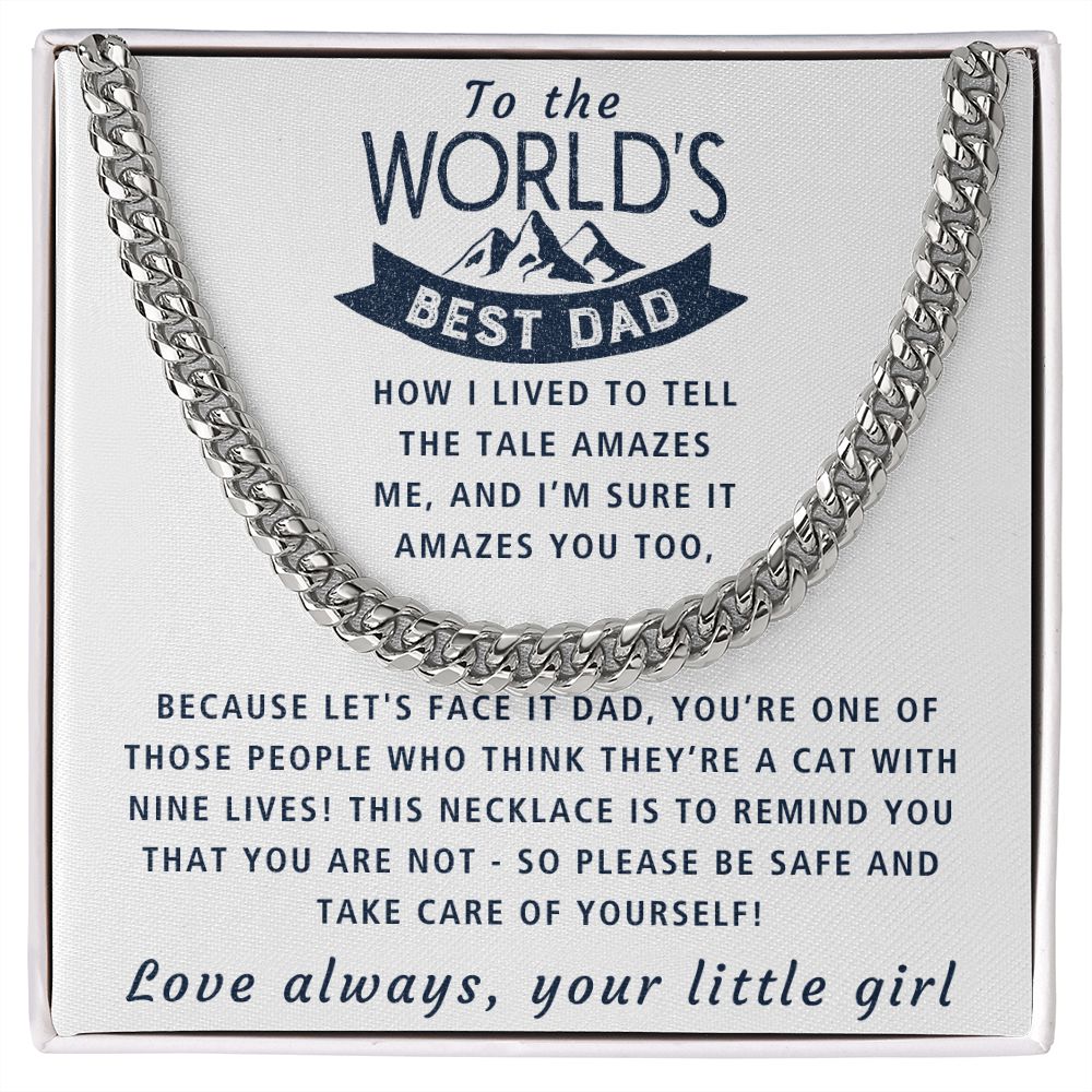 Amazed - Length Adjustable Cuban Link Chain For Dad