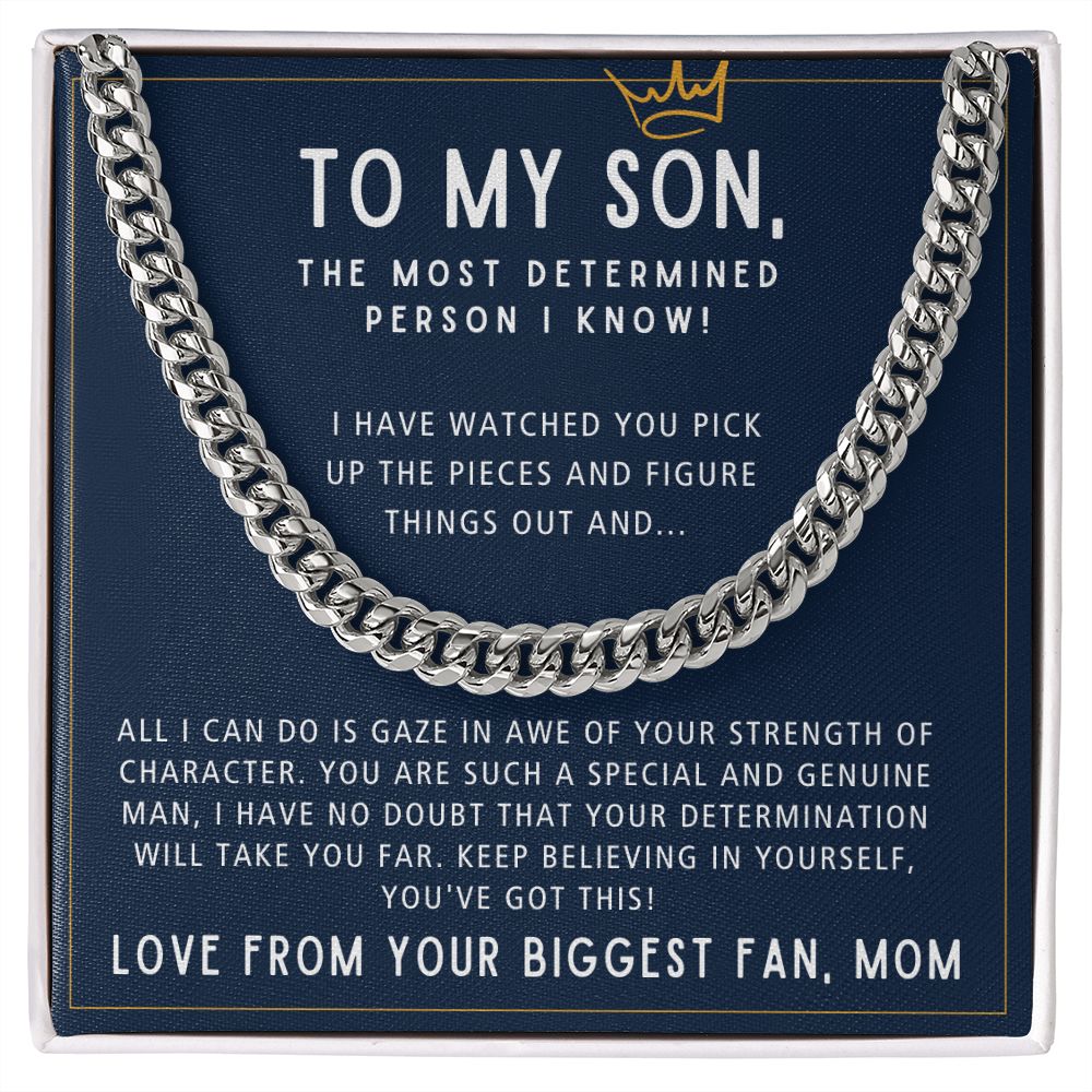 You've Got This - Length Adjustable Cuban Link Chain For Son