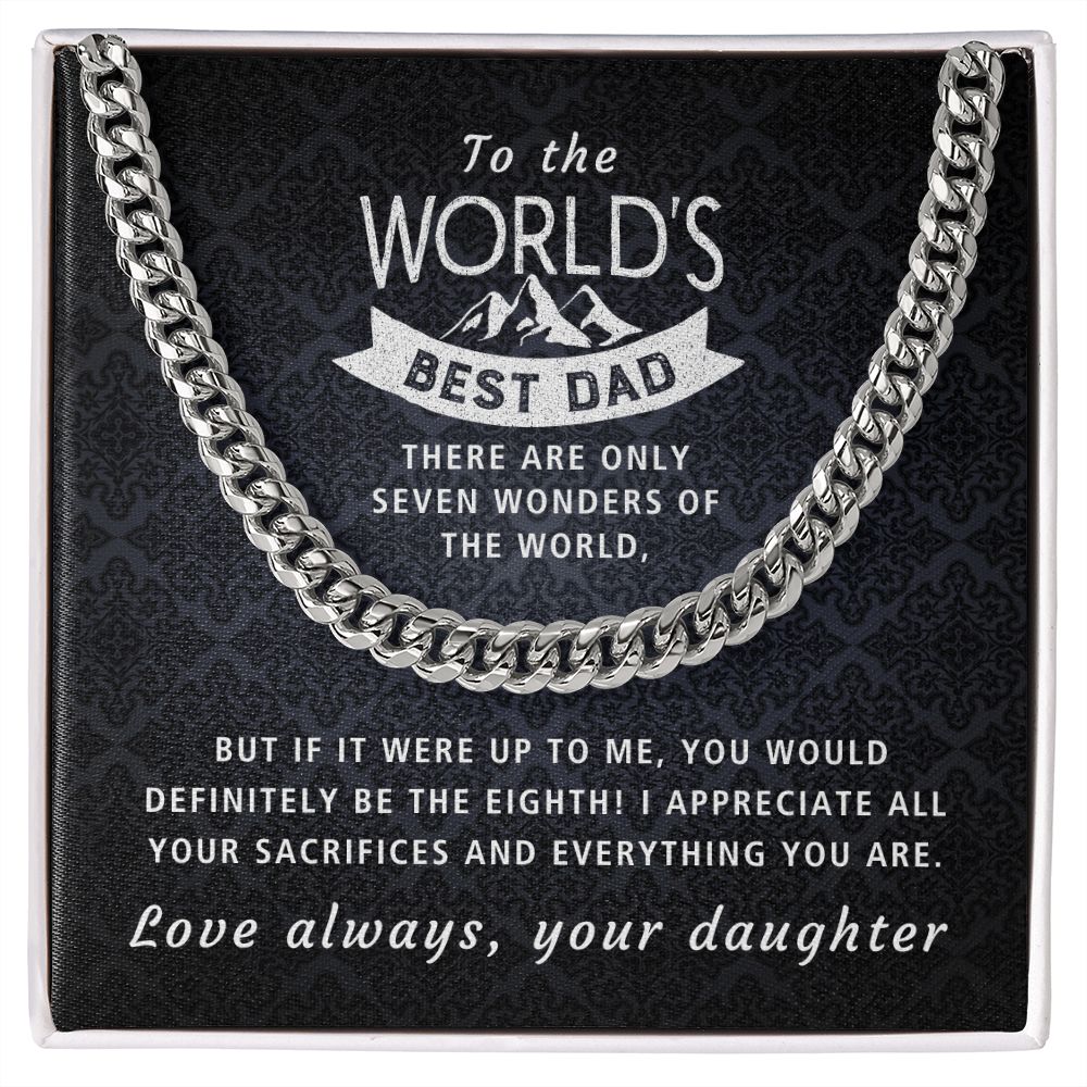 Eighth Wonder - Length Adjustable Cuban Link Chain For Dad
