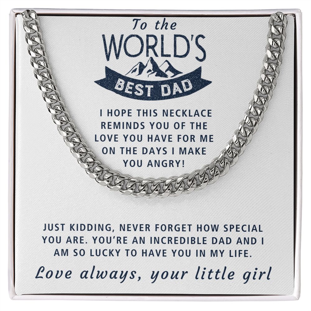 The Love You Have For Me - Length Adjustable Cuban Link Chain For Dad