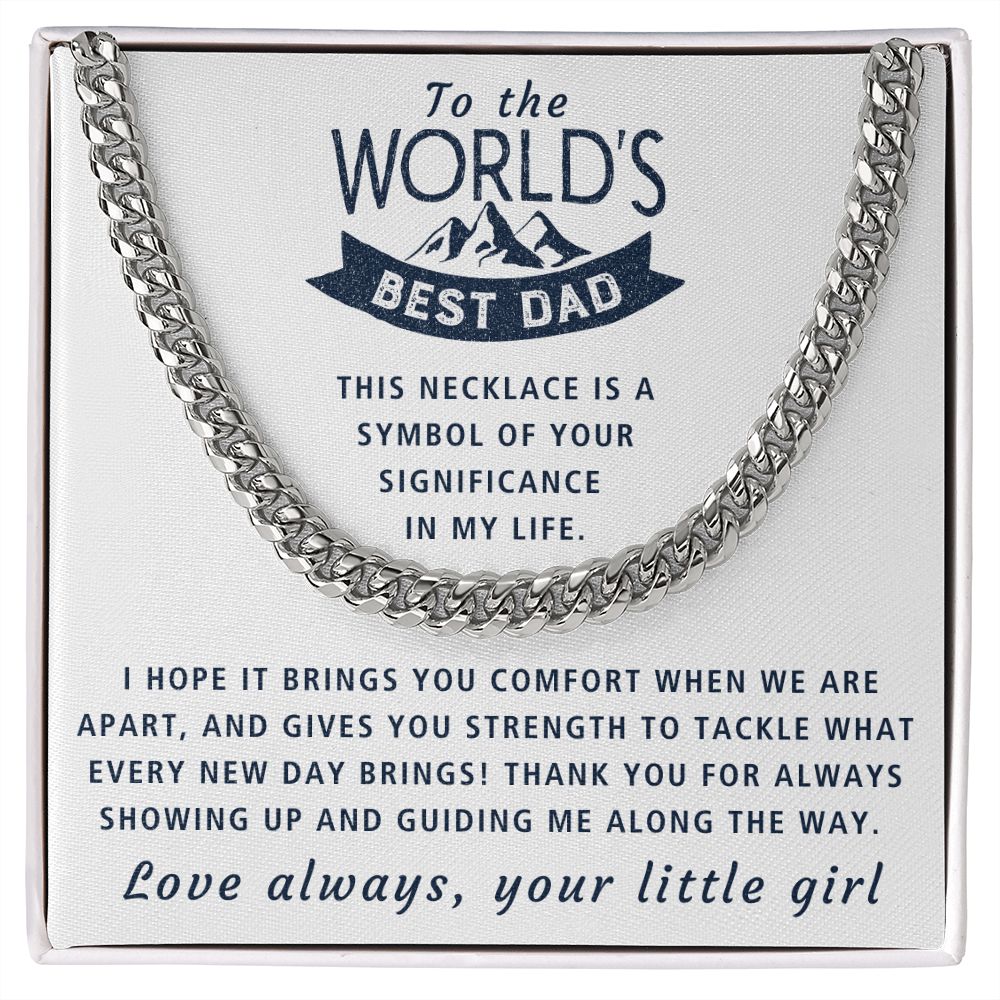 Significance In My Life - Length Adjustable Cuban Link Chain For Dad