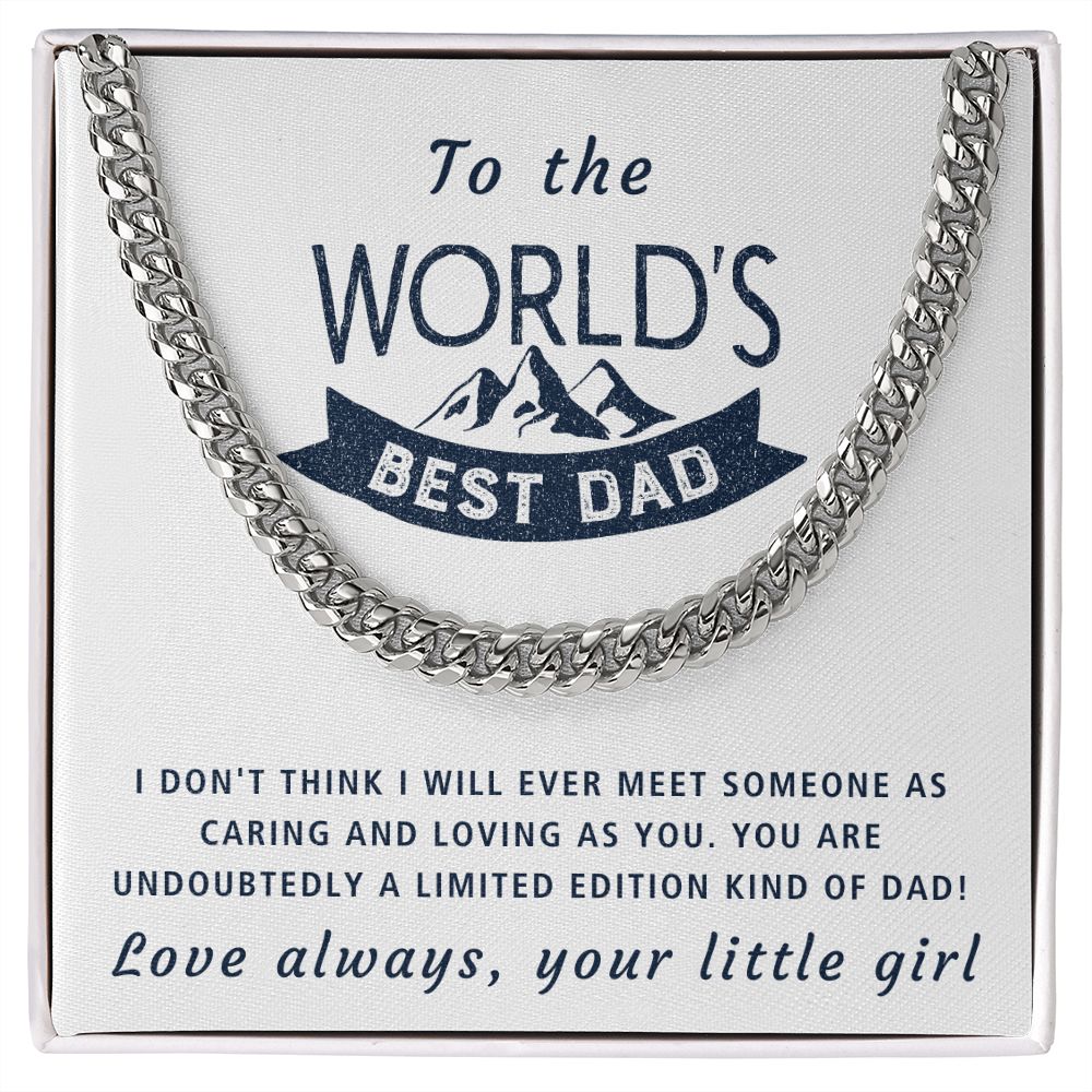 Limited Edition Dad - Length Adjustable Cuban Link Chain For Dad