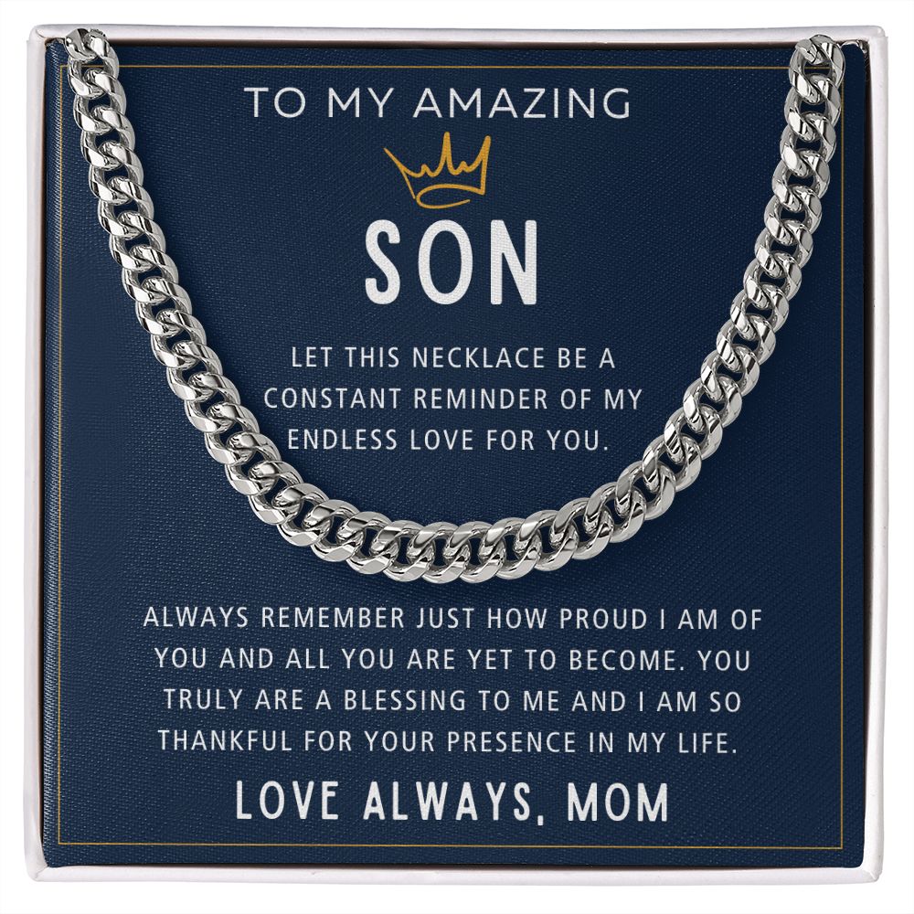 Endless Love - Length Adjustable Cuban Link Chain For Son