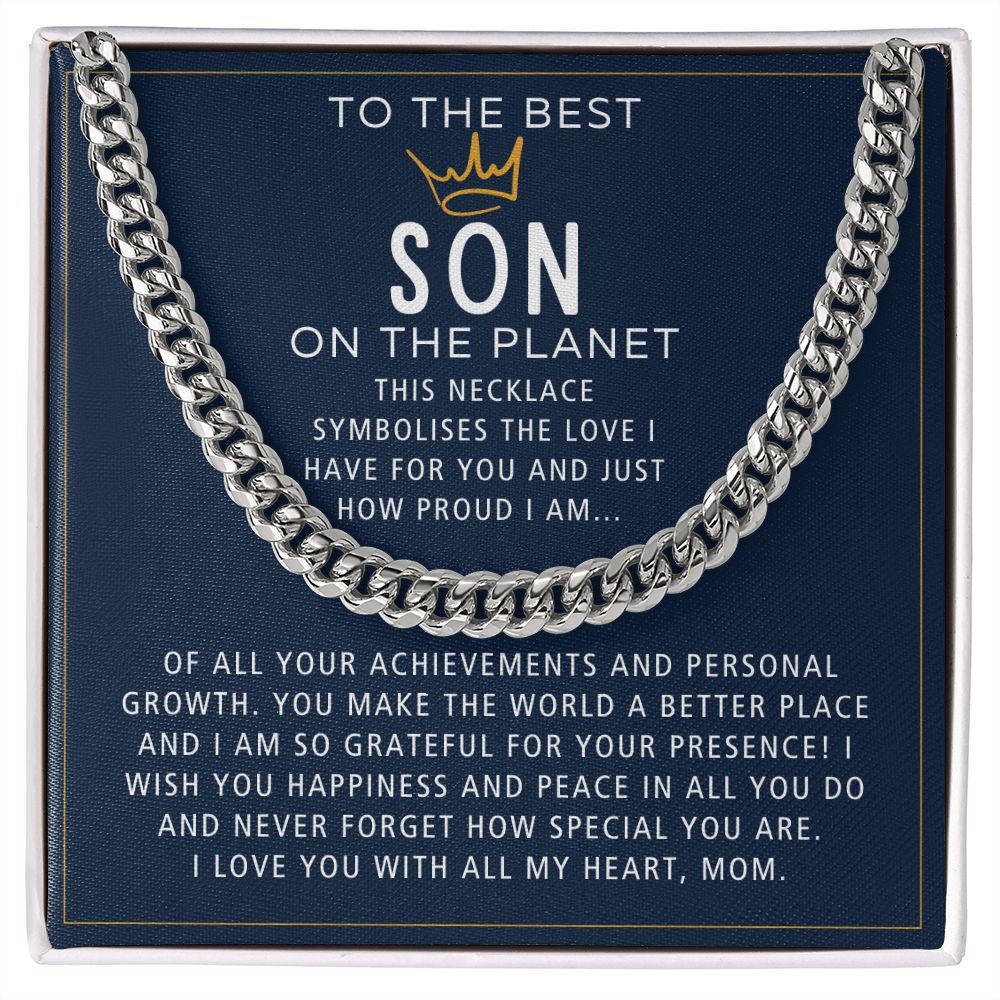 Never Forget How Special You Are - Length Adjustable Cuban Link Chain For Son