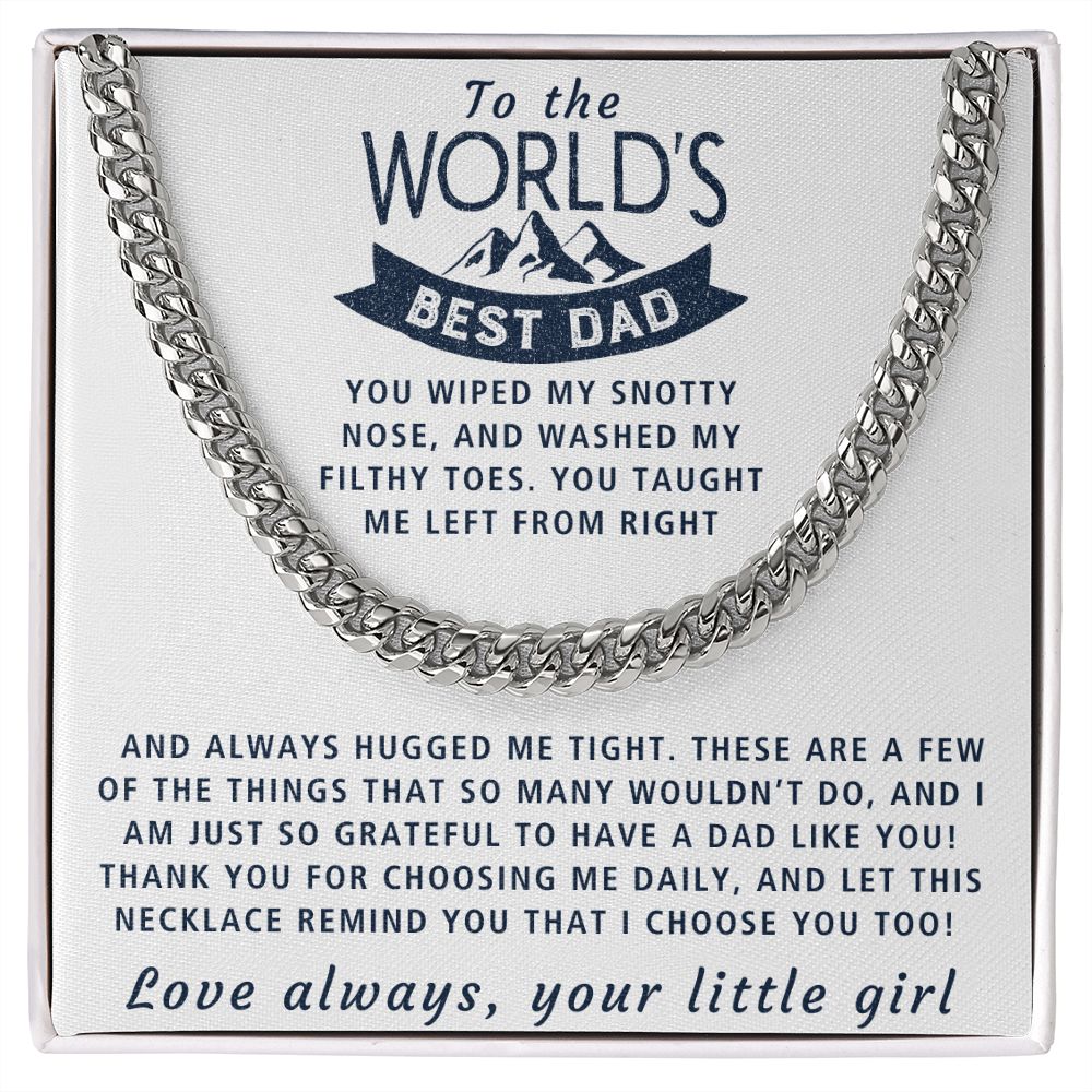 My Snotty Nose - Length Adjustable Cuban Link Chain For Dad
