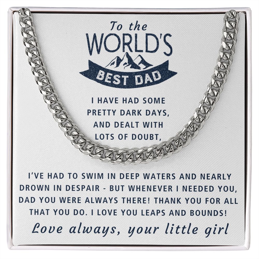 You Were Always There - Length Adjustable Cuban Link For Dad