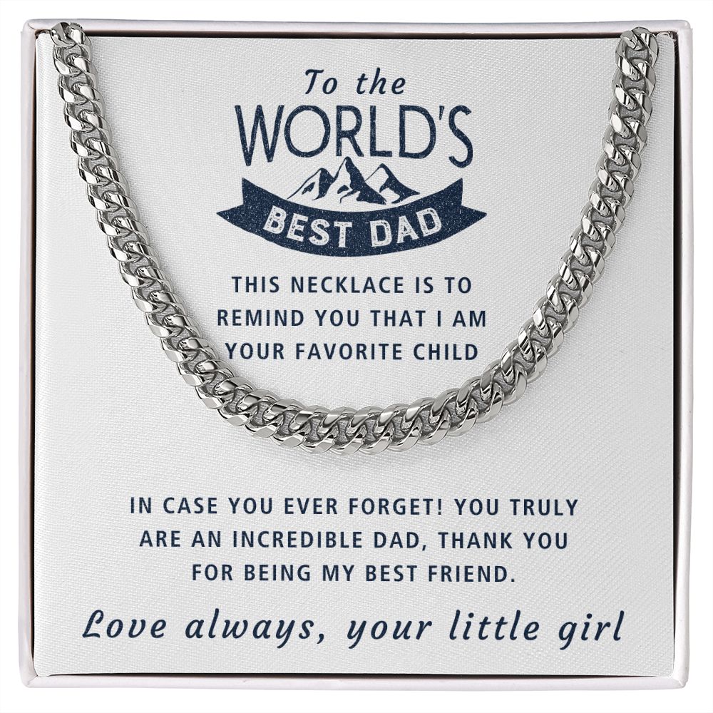 Your Favorite Child - Length Adjustable Cuban Link Chain For Dad