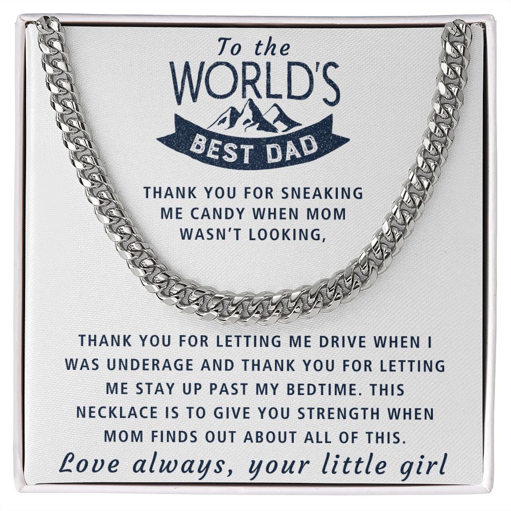 When Mom Finds Out - Length Adjustable Cuban Link Chain For Dad