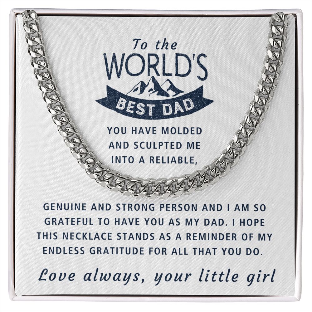 Endless Gratitude - Length Adjustable Cuban Link Chain For Dad