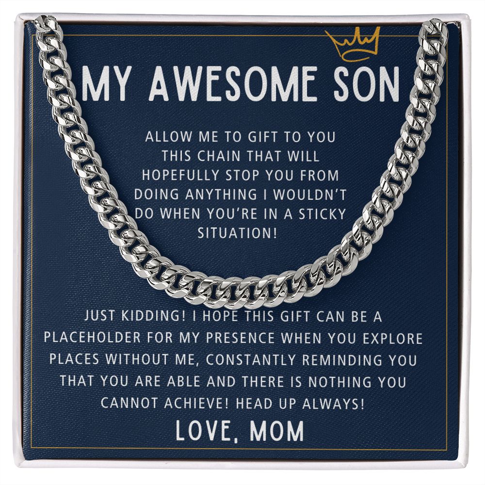 Nothing You Cannot Achieve - Length Adjustable Cuban Link Chain For Son