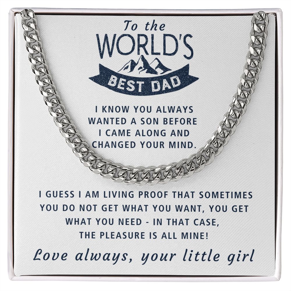 You Get What You Need - Length Adjustable Cuban Link Chain For Dad