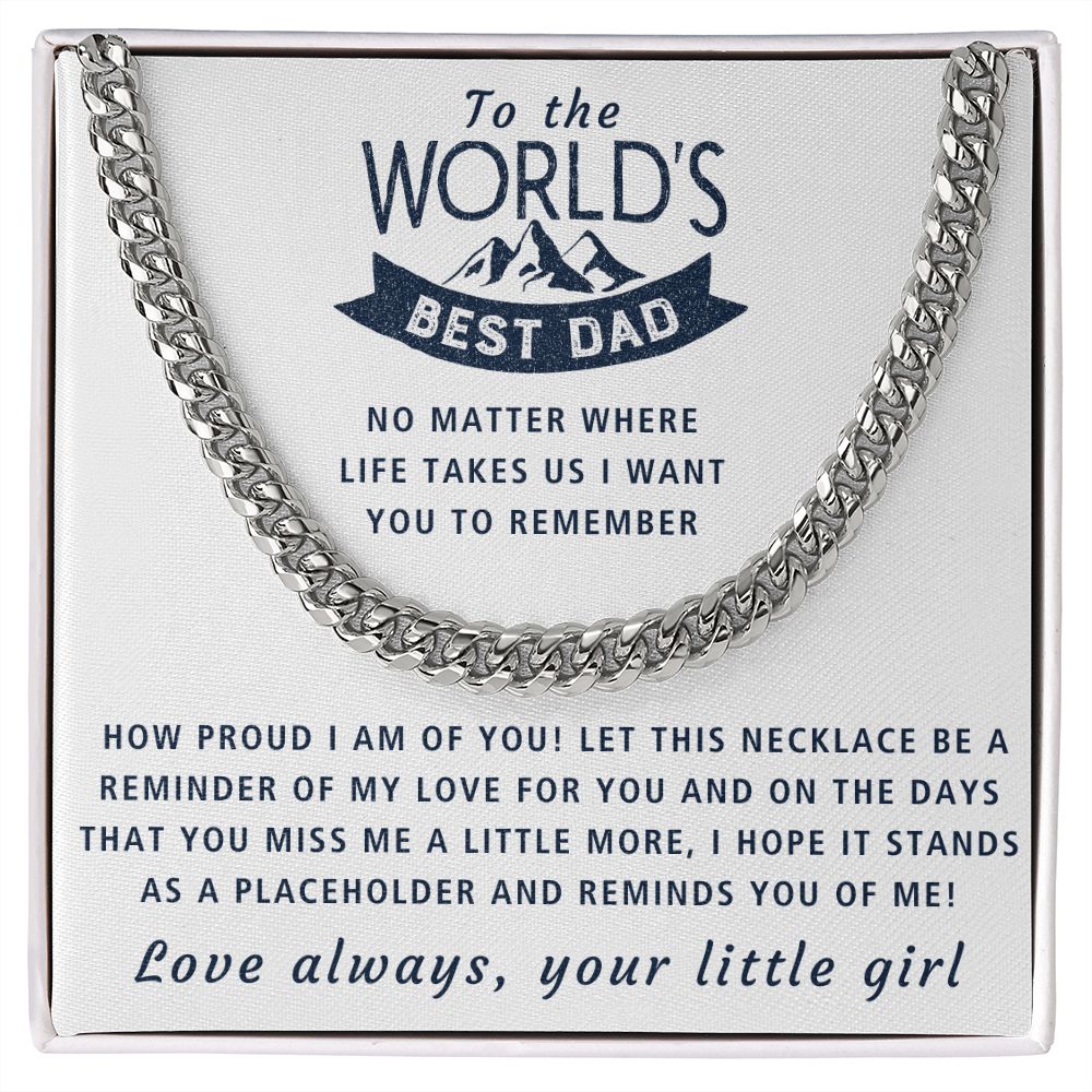 My Love For You - Length Adjustable Cuban Link Chain For Dad
