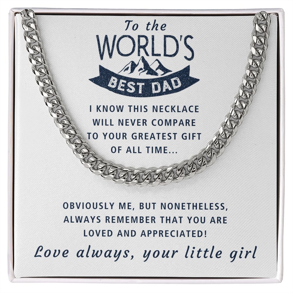 Your Greatest Gift - Length Adjustable Cuban Link Chain For Dad