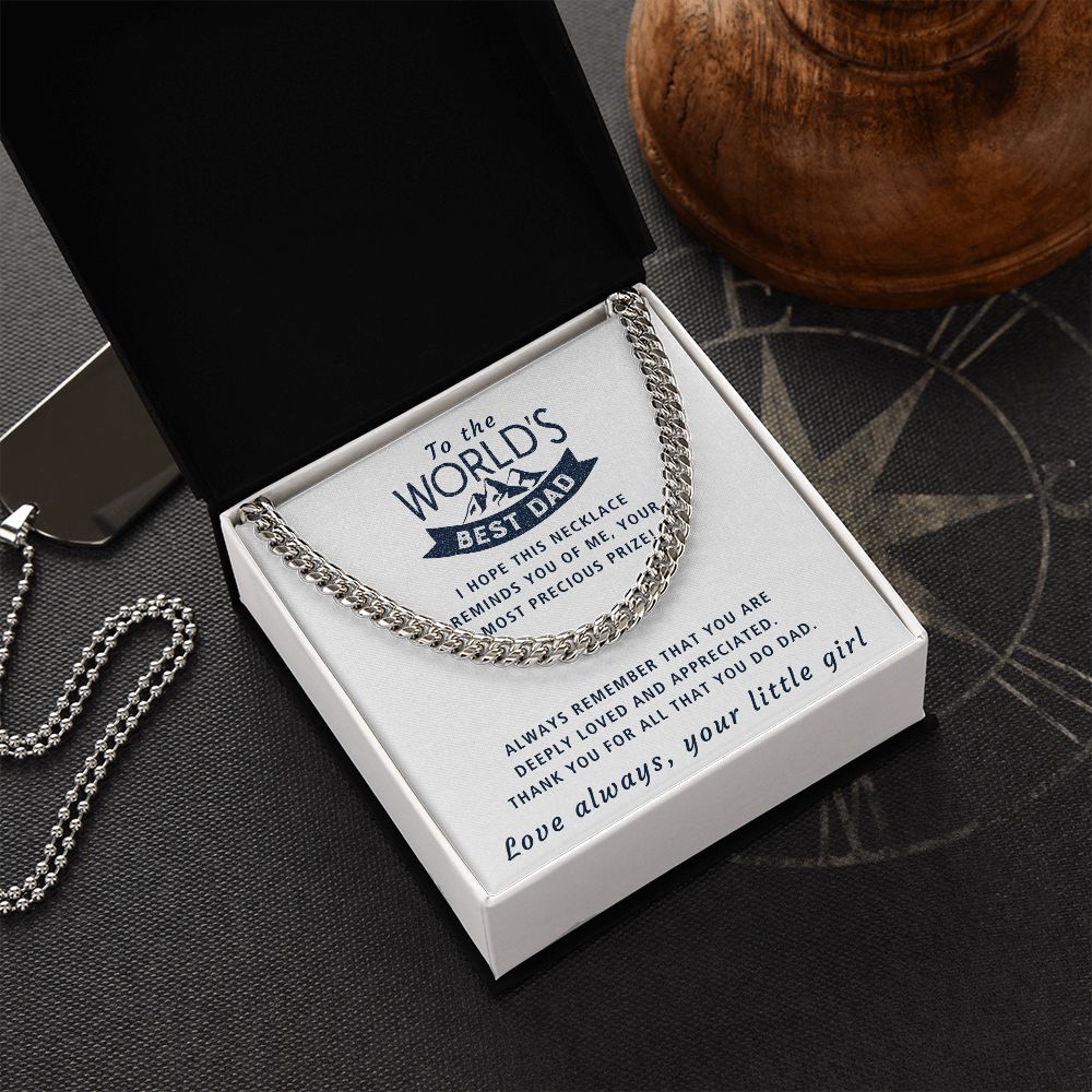 Your Most Precious Prize - Length Adjustable Cuban Link Chain For Dad