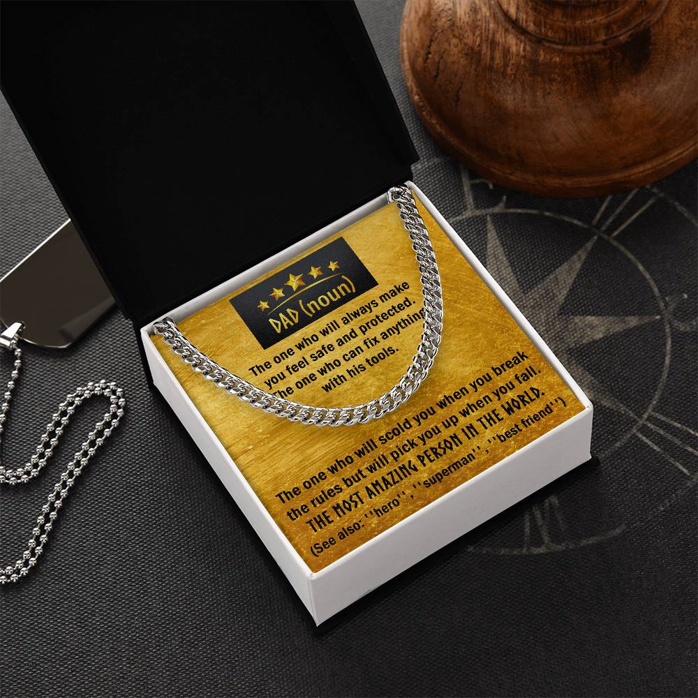 The One - Length - Adjustable Cuban Link Chain For Dad