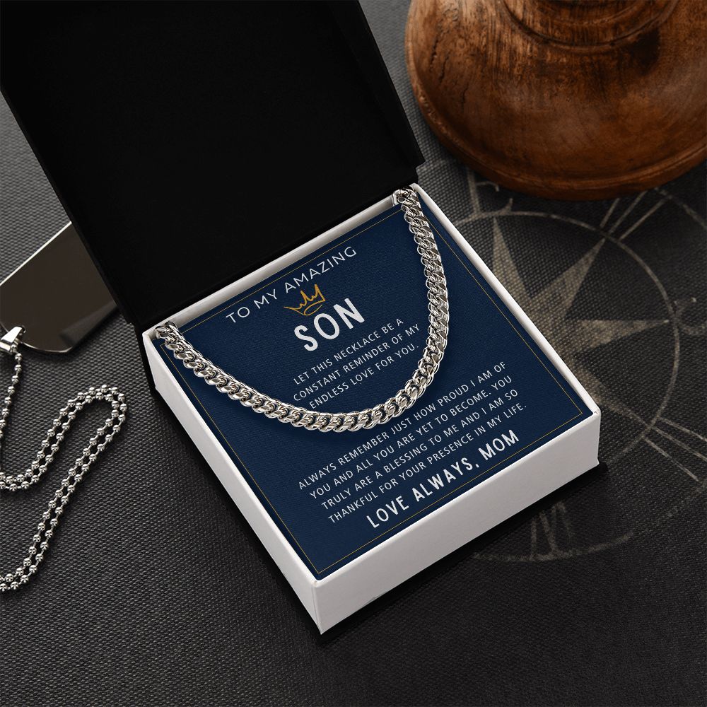 Endless Love - Length Adjustable Cuban Link Chain For Son